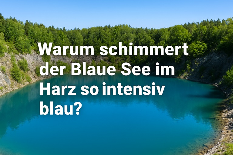 Warum schimmert der Blaue See im Harz so intensiv blau?