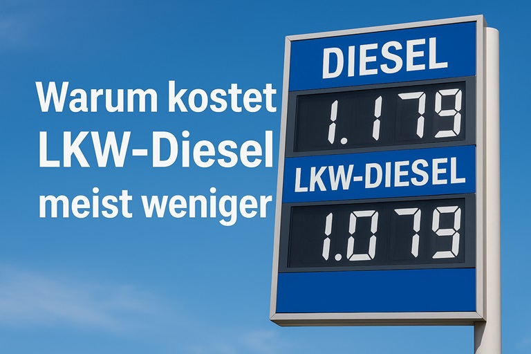 Warum kostet LKW-Diesel meist einen Cent weniger?