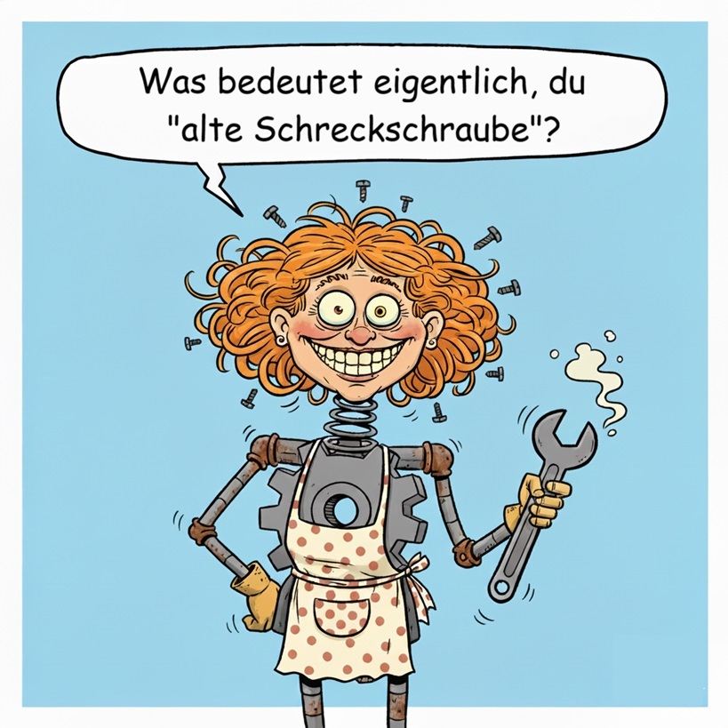 Was bedeutet eigentlich „du alte Schreckschraube“?