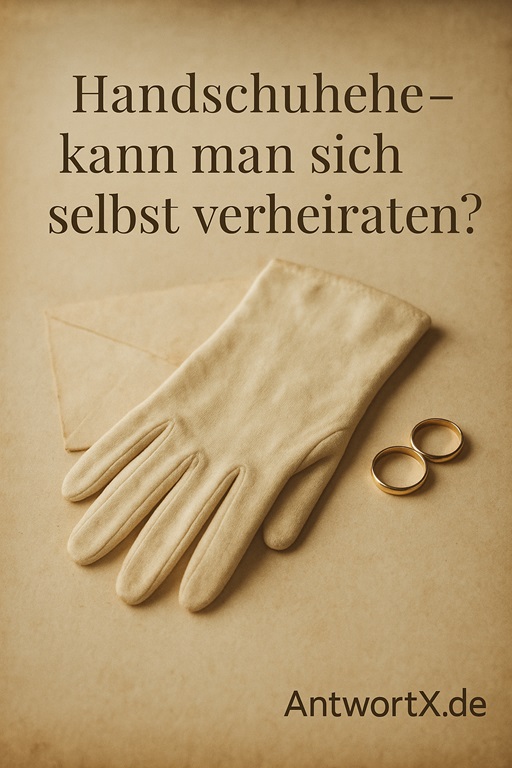 Handschuhehe – kann man sich eigentlich selbst verheiraten?